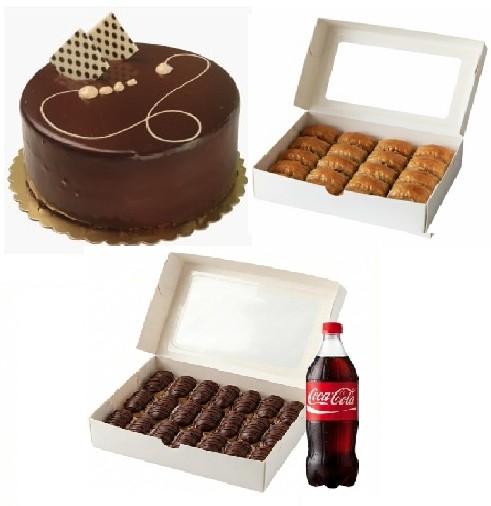 4-6 Yaş Pasta + Cevizli Baklava + Ekler + Kola Menüsü NiÄŸde pasta sipariÅŸi