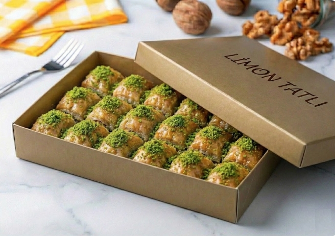 Kat Kat Emek İçeren 1 kg Fıstıklı Baklava Niğde pasta siparişi